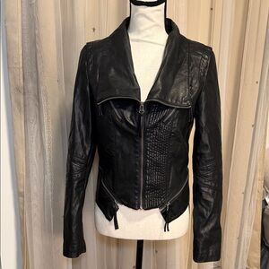Black Lulu’s Faux Leather Jacket. Size Medium. EXCELLENT condition!